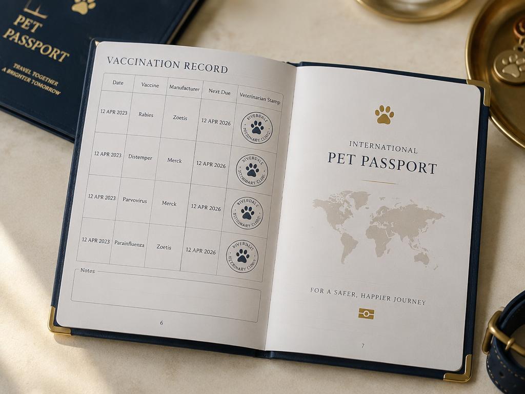 Página interna do Passaporte Pet: Saúde e vacinação